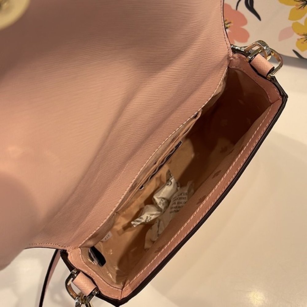 Kate Spade Staci Square Crossbody Saffiano Leather Chalk Pink - Picture 9 of 16